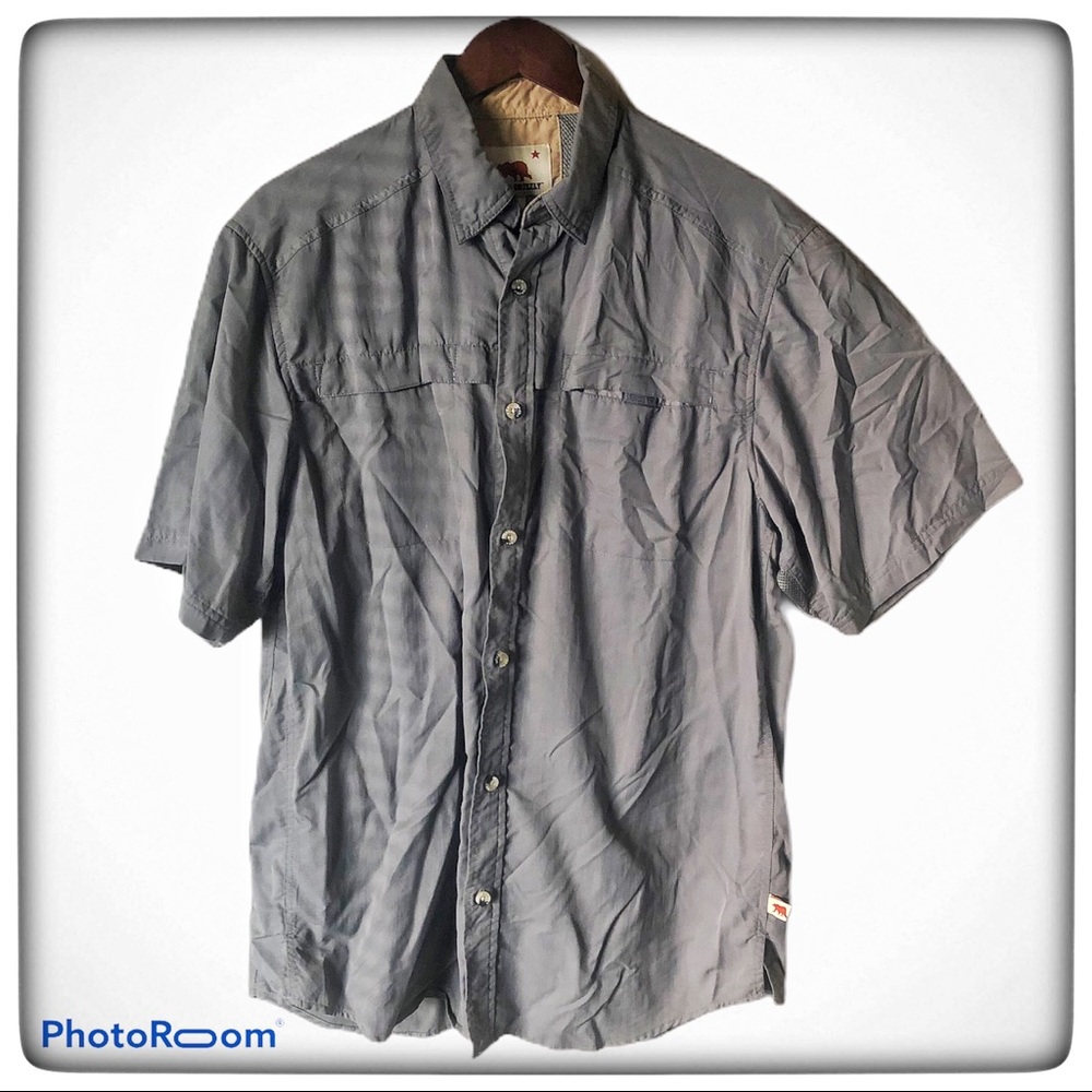 Dakota Grizzly Mens Large Fishing Shirt Gray